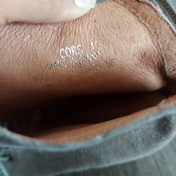 Jeffrey Campbell Cors Peep Toe Chunky Heel Lace Up Suede Bootie Womens Size 10 - Picture 10 of 11